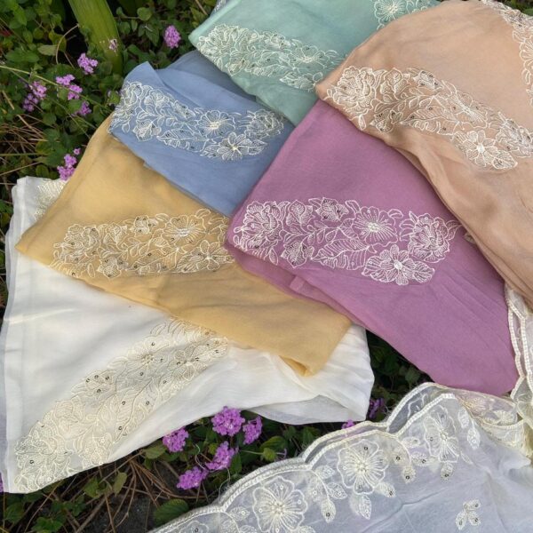 Presenting Our New Launch in budget wear collections !!! Beautiful Chiffon top & Duppatta with exquisite embroidery detailing & cotton silk bottom!!!Limited pieces available!!!Hurry & order these before we run out of them! Perfect choice for gifting your dear ones this festive season