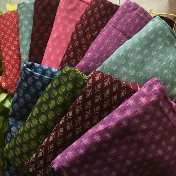 Are you looking out for Beautiful & Premium Pure Kota Doriya Suits to add to your summer wardrobe ? These pretty pure organic Kota Doriya suits with designer detailing is the perfect choice! Pure Kota Doriya top & Duppatta & cotton bottom with hand block prints